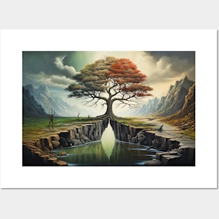 Ancient Tree Of Life Peaceful Nature Fantasy World Harmony Imagination Posters and Art